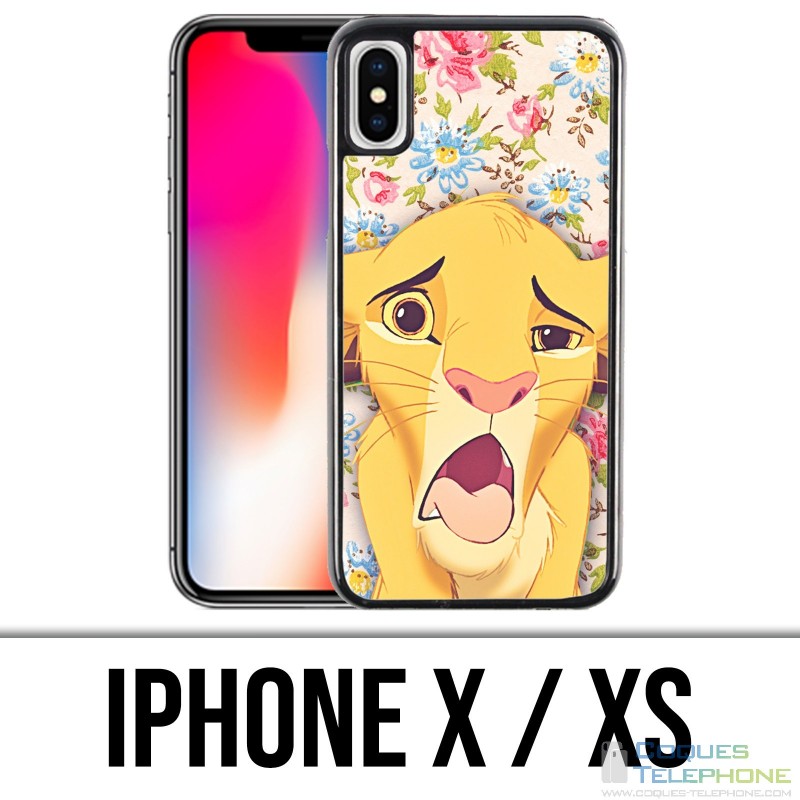 Coque iPhone X / XS - Roi Lion Simba Grimace