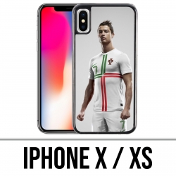 Coque iPhone X / XS - Ronaldo Football Splash