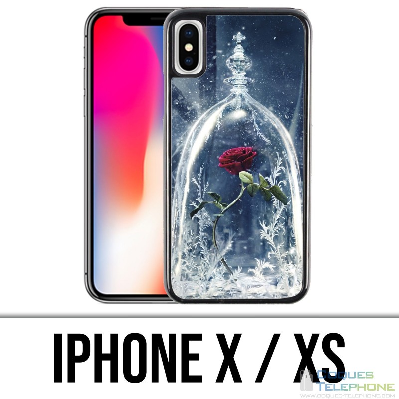 Coque iPhone X / XS - Rose Belle Et La Bete