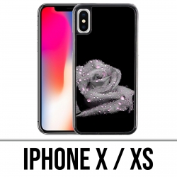 Coque iPhone X / XS - Rose Gouttes