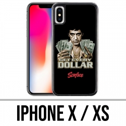 Funda iPhone X / XS - Scarface Obtenga dólares