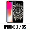 X / XS iPhone Case - Skull Head Feathers