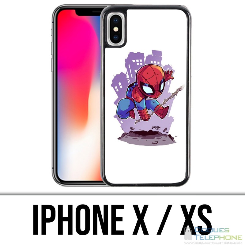 Coque iPhone X / XS - Spiderman Cartoon