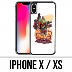 Coque iPhone X / XS - Star Wars Boba Fett Cartoon