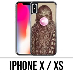 Coque iPhone X / XS - Star Wars Chewbacca Chewing Gum