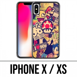 Custodia per iPhone X / XS - Adesivi vintage 90S