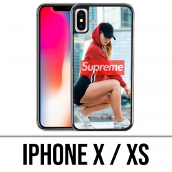 Coque iPhone X / XS - Supreme Girl Dos