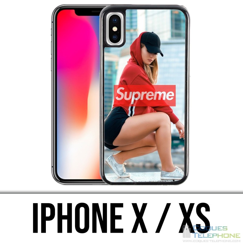 Custodia iPhone X / XS - Supreme Girl Dos