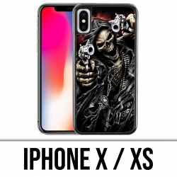 Coque iPhone X / XS - Tete Mort Pistolet
