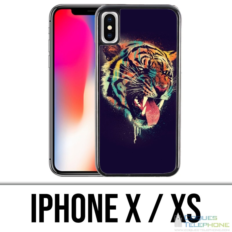 IPhone Schutzhülle X / XS - Tiger Painting