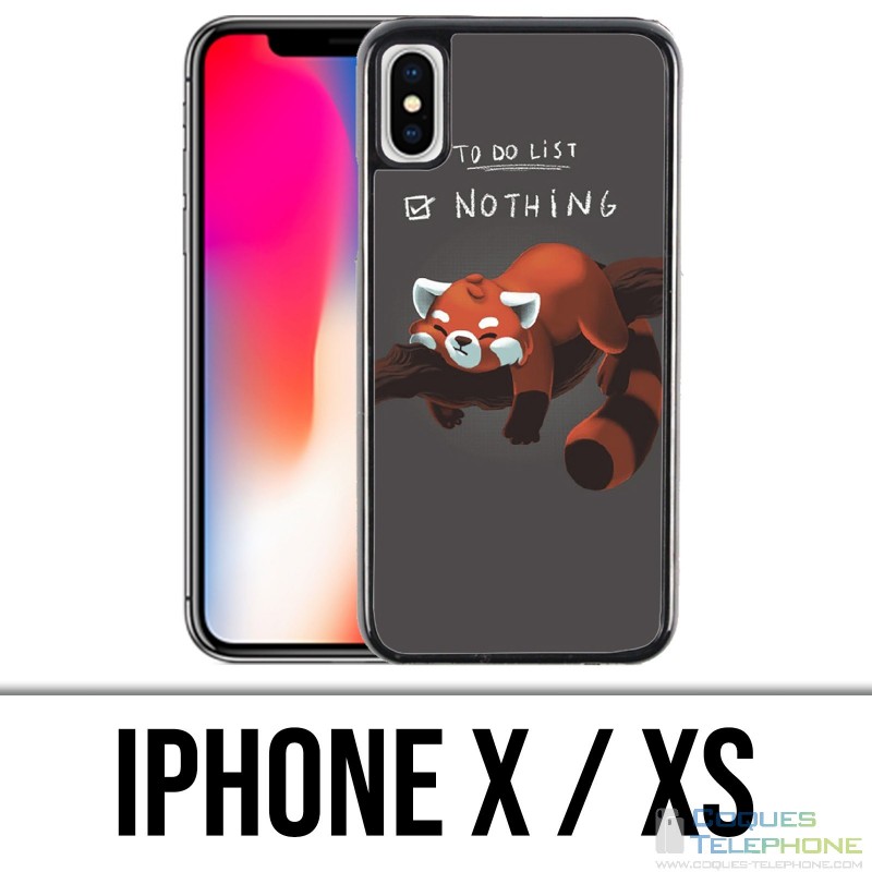 Coque iPhone X / XS - To Do List Panda Roux