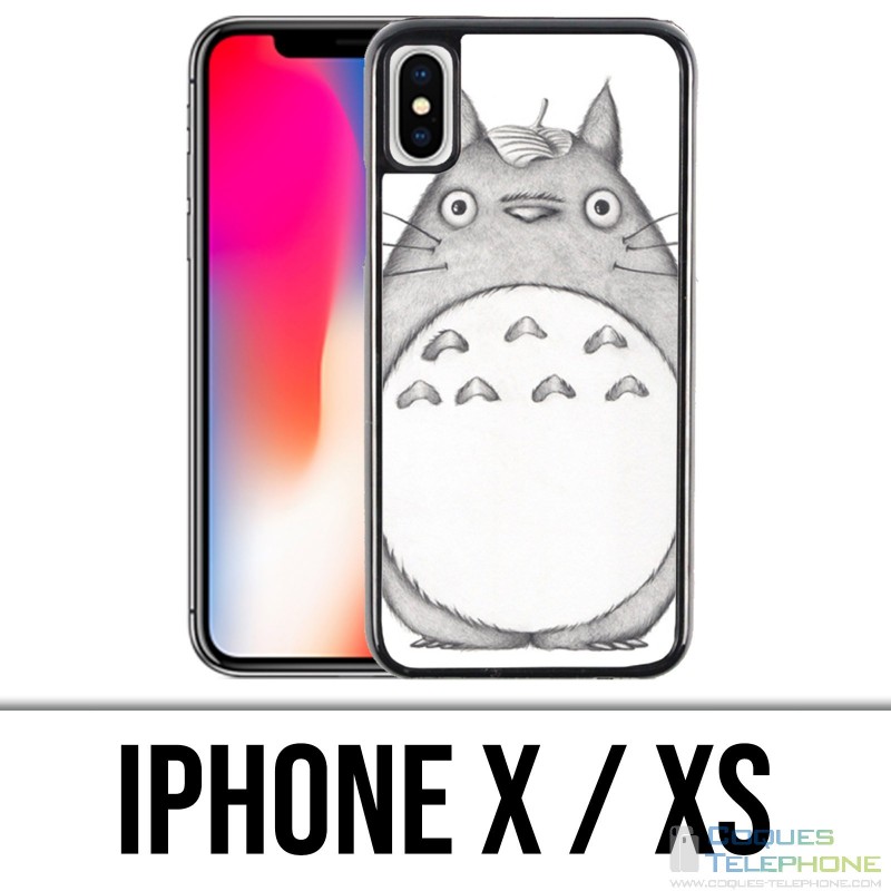 Coque iPhone X / XS - Totoro Parapluie