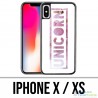 X / XS iPhone Fall - Einhorn-Einhorn-Blumen