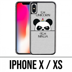 Coque iPhone X / XS - Unicorn Ninja Panda Licorne