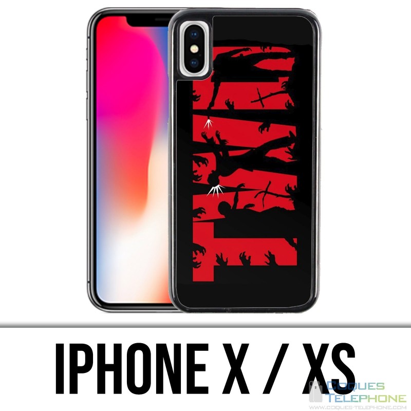 X / XS iPhone Fall - gehendes totes Twd Logo