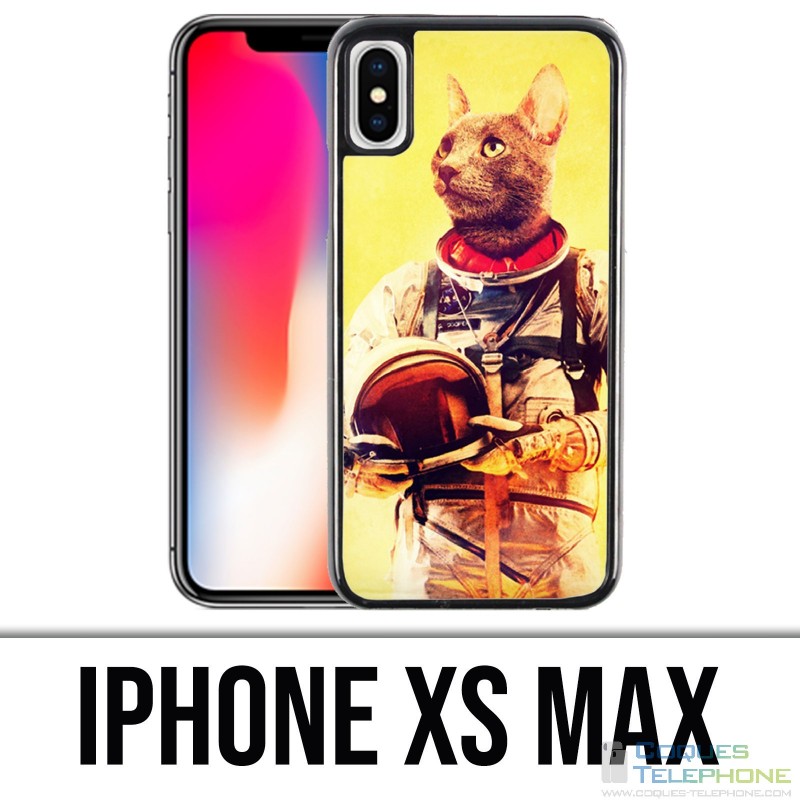 Coque iPhone XS MAX - Animal Astronaute Chat
