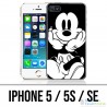 Custodia per iPhone 5 / 5S / SE - Topolino in bianco e nero