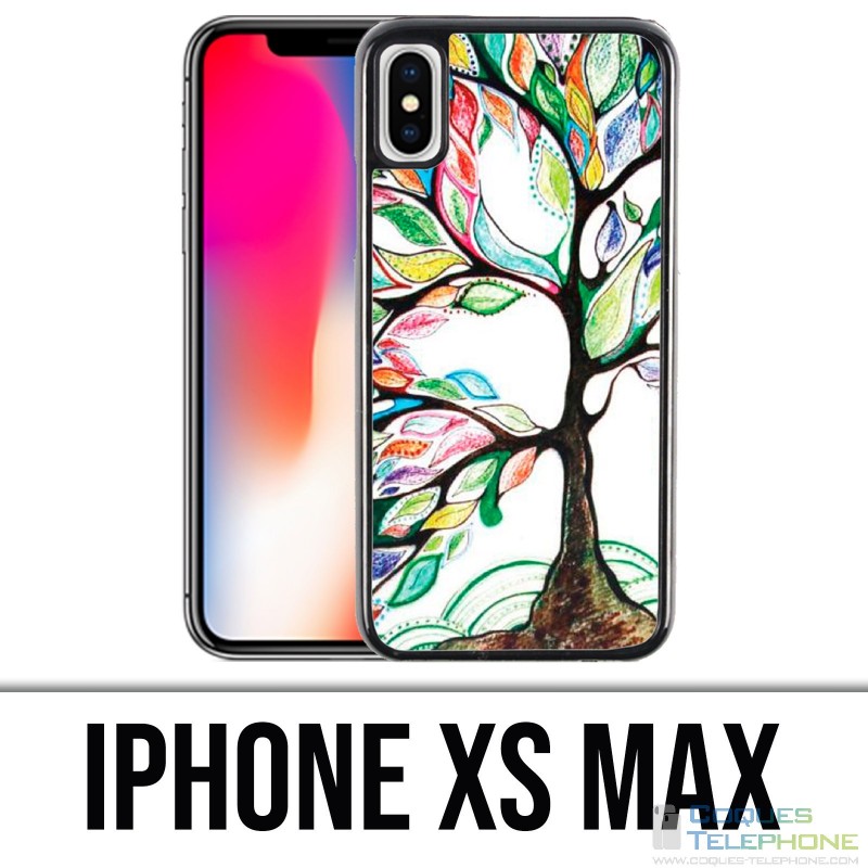 Coque iPhone XS MAX - Arbre Multicolore