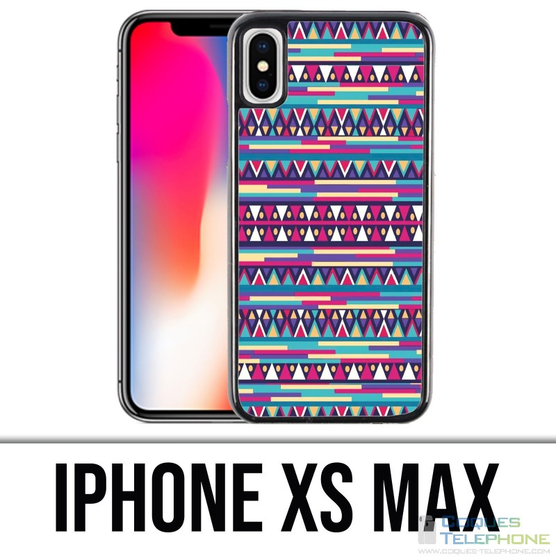 Coque iPhone XS MAX - Azteque Rose