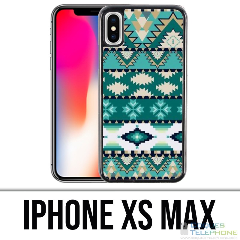 Coque iPhone XS MAX - Azteque Vert