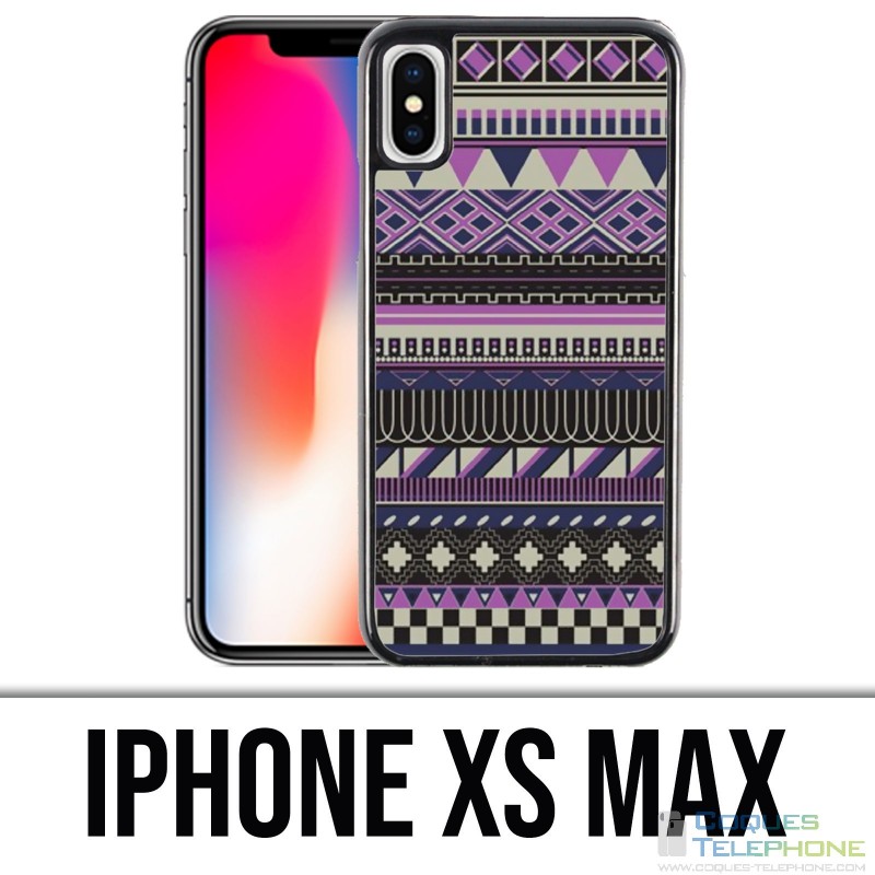 Coque iPhone XS MAX - Azteque Violet