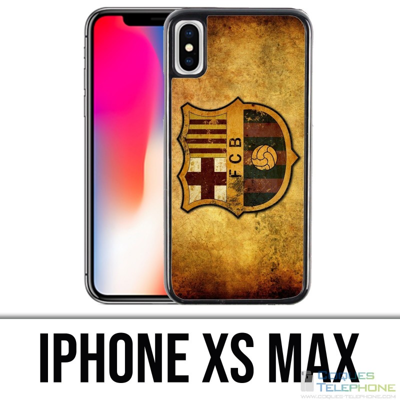Coque iPhone XS MAX - Barcelone Vintage Football