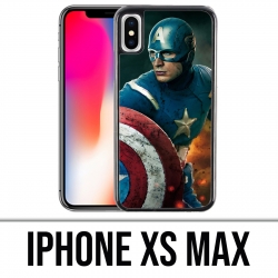 Coque iPhone XS MAX - Captain America Comics Avengers