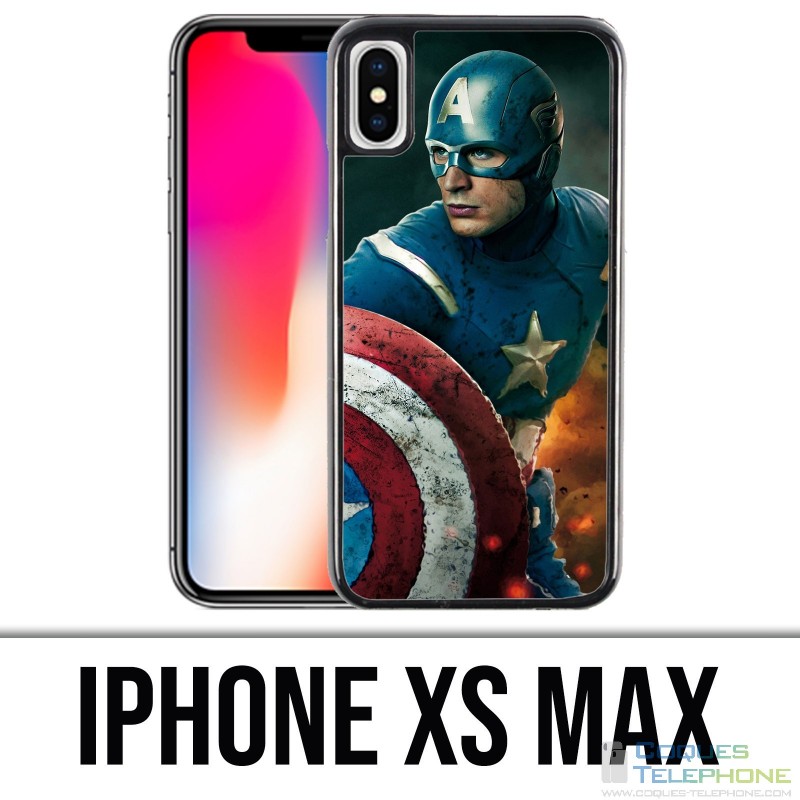 Vinilo o funda para iPhone XS Max - Captain America Comics Avengers