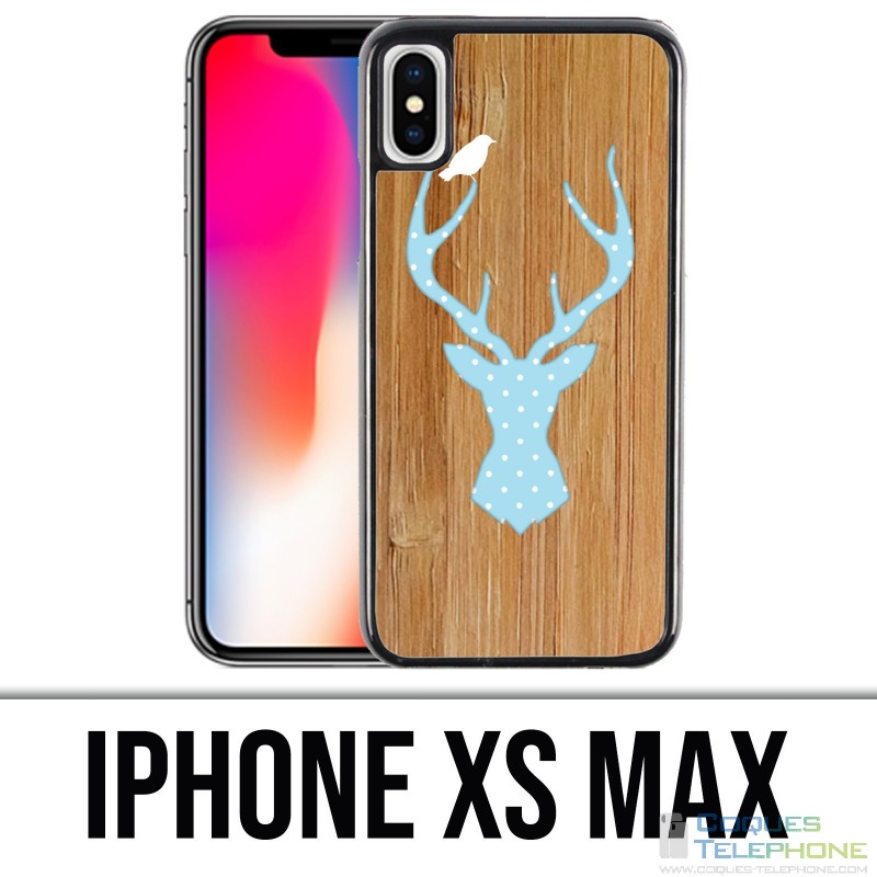 Coque iPhone XS MAX - Cerf Bois