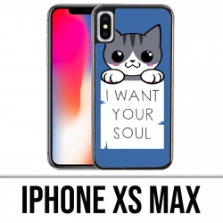 Coque iPhone XS MAX - Chat I Want Your Soul