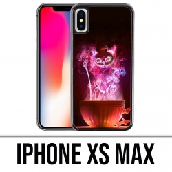 Coque iPhone XS MAX - Chat Tasse Alice Au Pays Des Merveilles