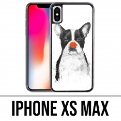 Coque iPhone XS MAX - Chien Bouledogue Clown