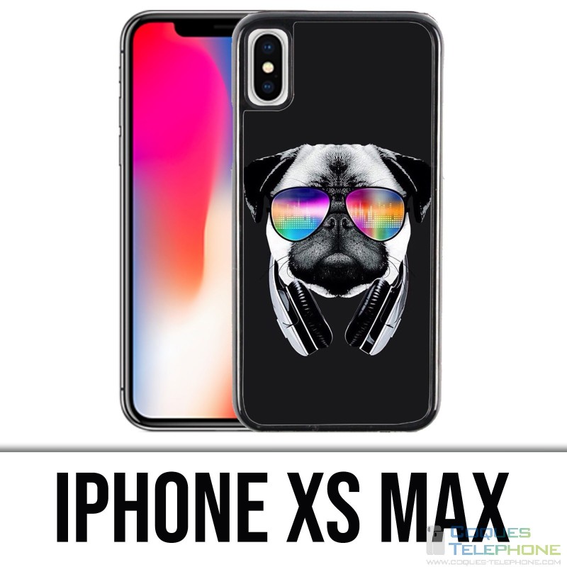Custodia per iPhone XS Max - Dog Pug Dj