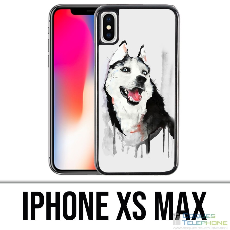 Funda iPhone XS Max - Husky Splash Dog