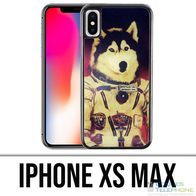 Coque iPhone XS MAX - Chien Jusky Astronaute
