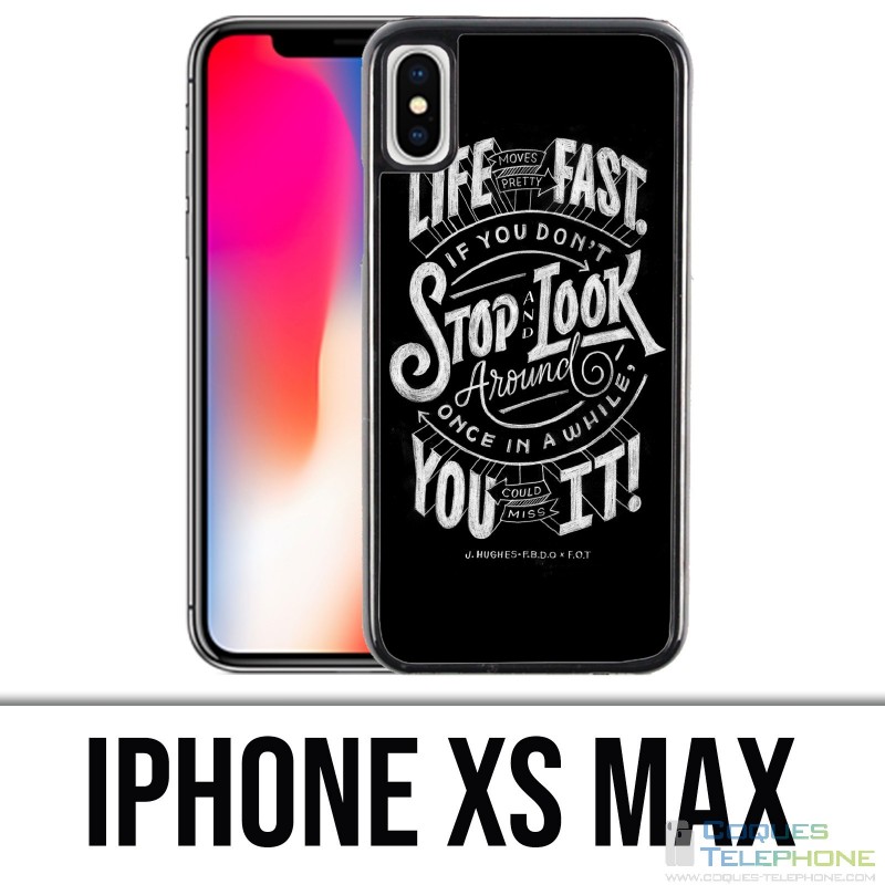 XS maximaler iPhone Fall - Leben-Zitat-schneller Halt schauen herum
