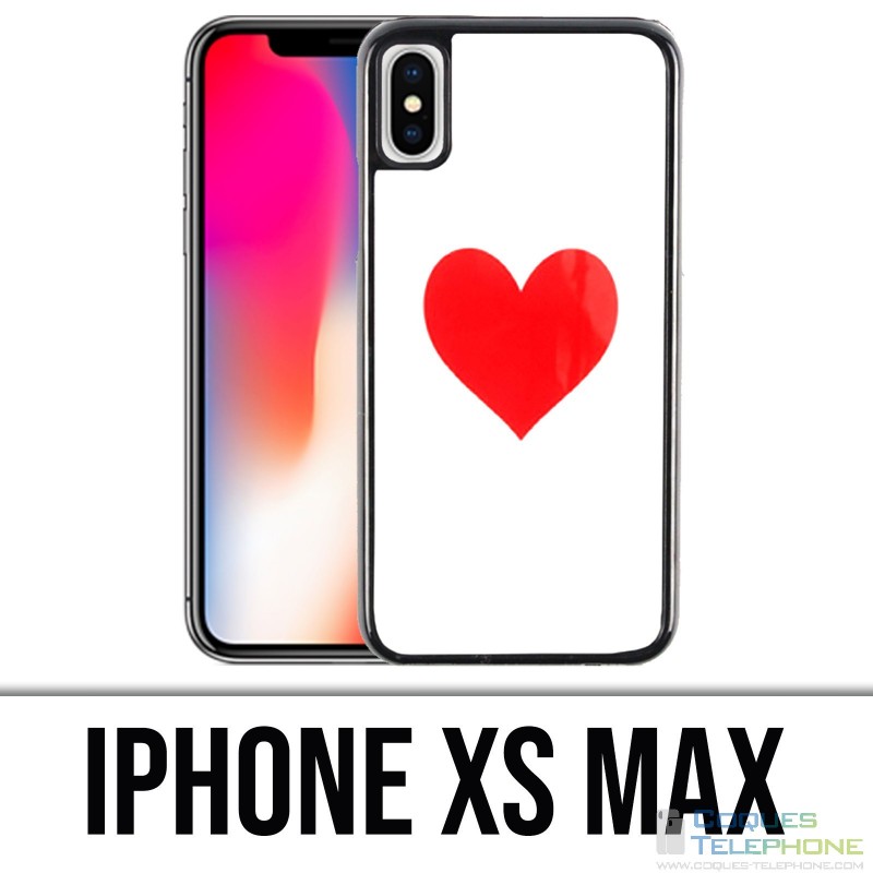 Custodia per iPhone XS Max - Cuore rosso