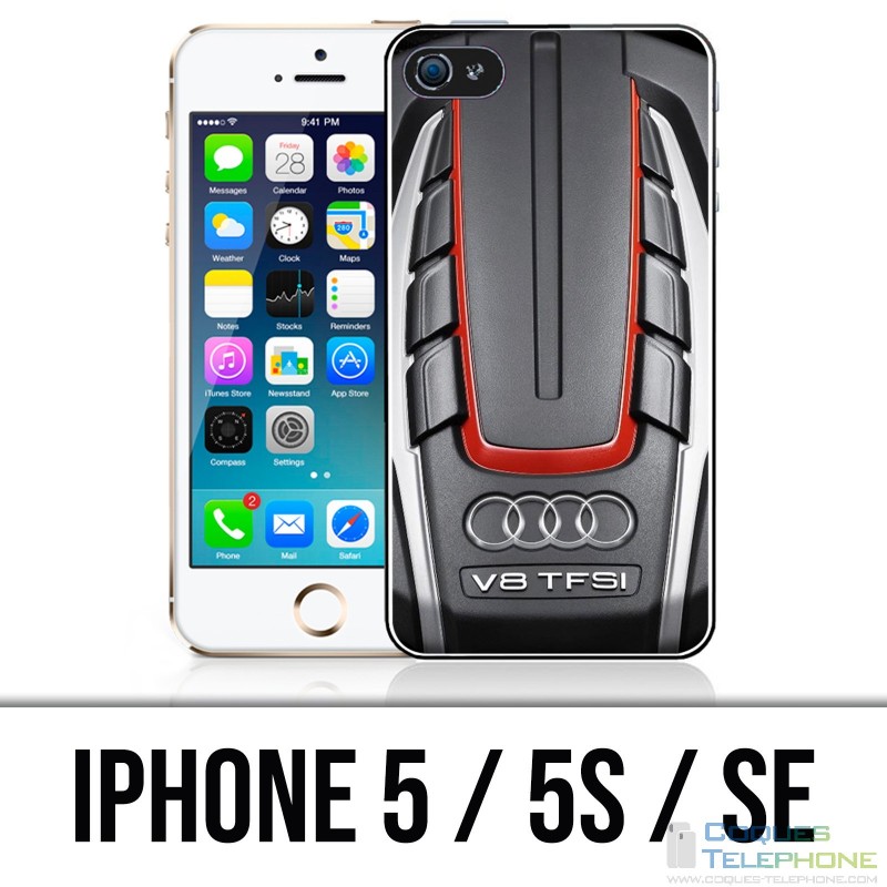 Custodia per iPhone 5 / 5S / SE - motore Audi V8