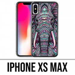 Funda para iPhone XS Max - Elefante azteca colorido