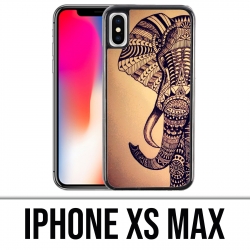Coque iPhone XS MAX - Eléphant Aztèque Vintage