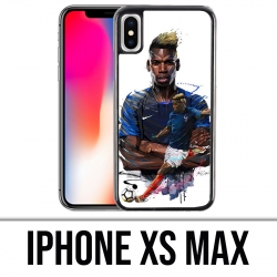 Coque iPhone XS MAX - Football France Pogba Dessin