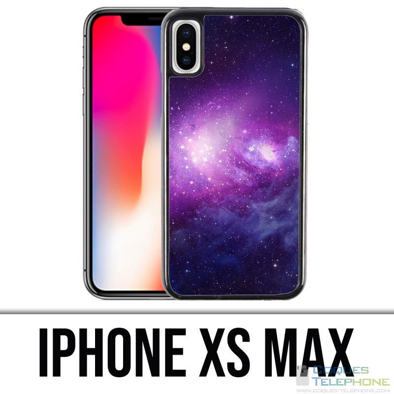 Custodia per iPhone XS Max - Galassia viola