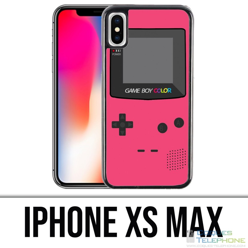Custodia per iPhone XS Max - Game Boy Colore rosa