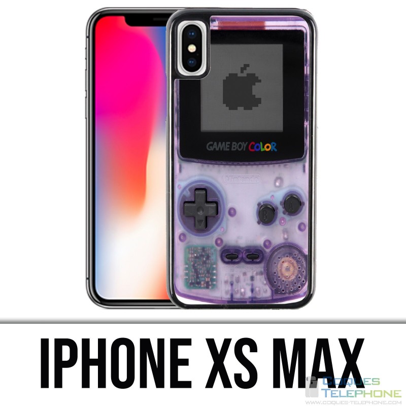 Coque iPhone XS MAX - Game Boy Color Violet