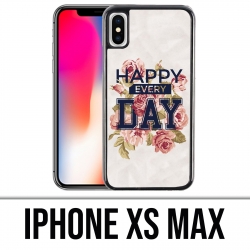 Coque iPhone XS MAX - Happy Every Days Roses