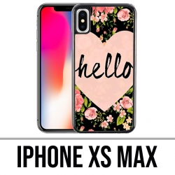 Coque iPhone XS MAX - Hello Coeur Rose