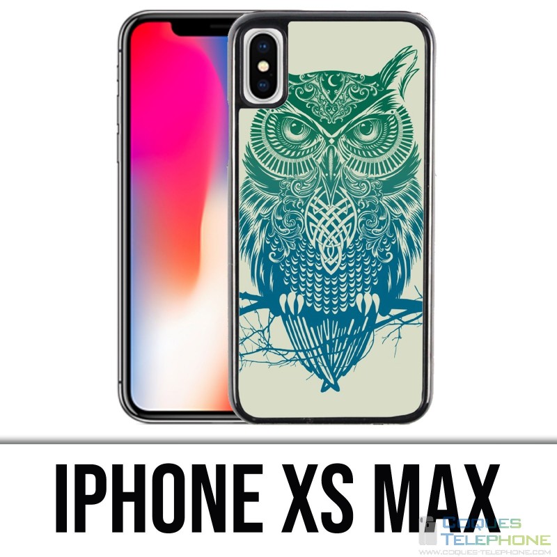 Custodia per iPhone XS Max - Gufo astratto