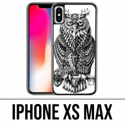 Coque iPhone XS MAX - Hibou Azteque