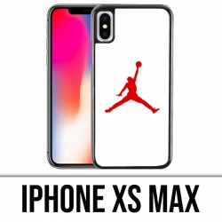 Coque iPhone XS MAX - Jordan Basketball Logo Blanc