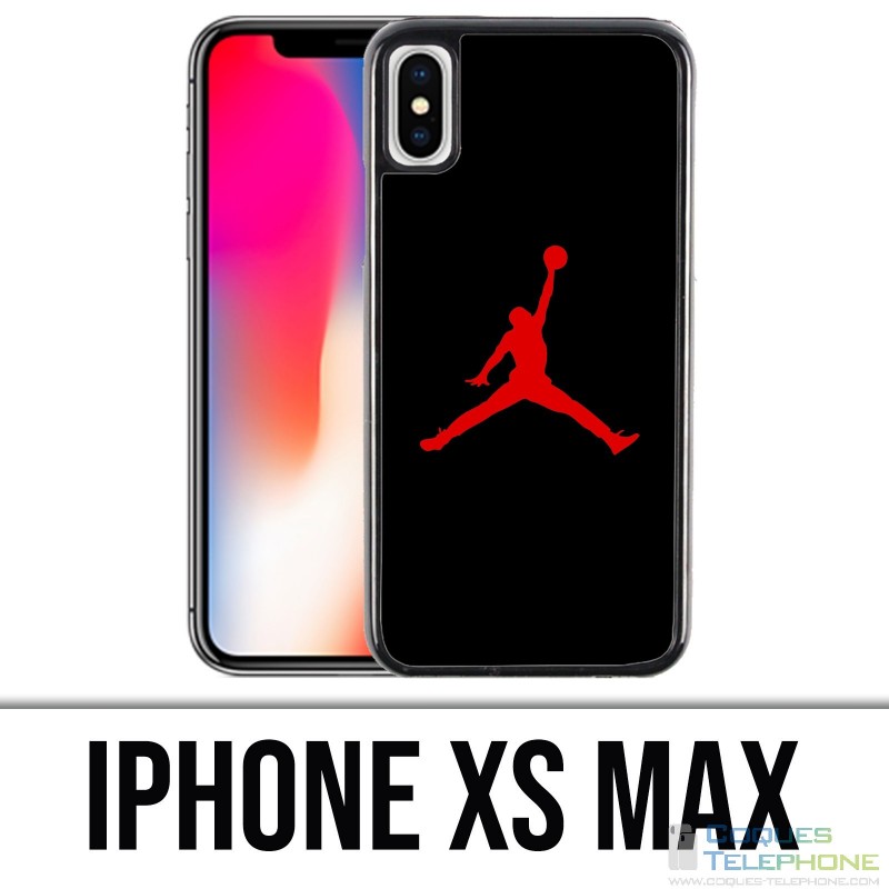 Coque iPhone XS MAX - Jordan Basketball Logo Noir